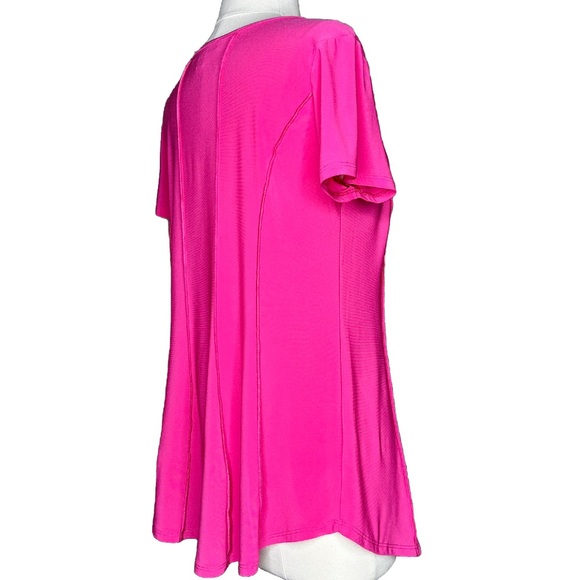 Juniper + Lime Barbie Pink Blouse Top Size S Metal Ring Sexy Pretty Blouse - Picture 3 of 8